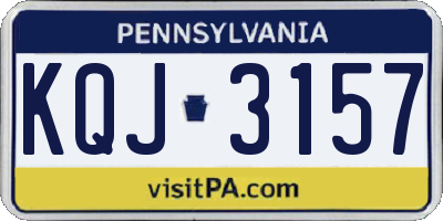 PA license plate KQJ3157