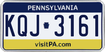 PA license plate KQJ3161