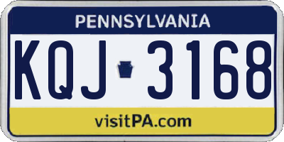 PA license plate KQJ3168