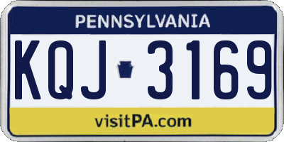 PA license plate KQJ3169