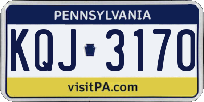 PA license plate KQJ3170