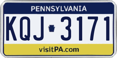 PA license plate KQJ3171