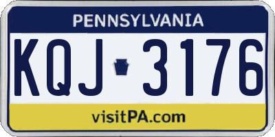 PA license plate KQJ3176