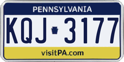 PA license plate KQJ3177