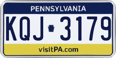 PA license plate KQJ3179