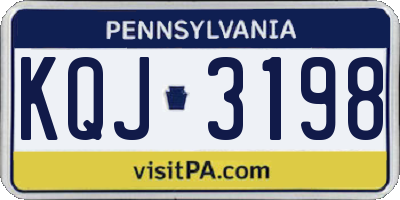 PA license plate KQJ3198