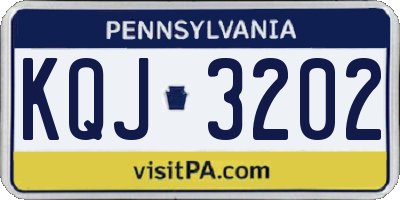 PA license plate KQJ3202