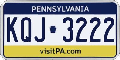 PA license plate KQJ3222
