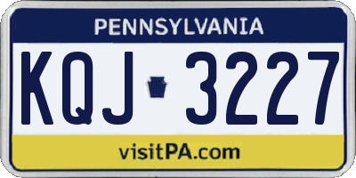 PA license plate KQJ3227