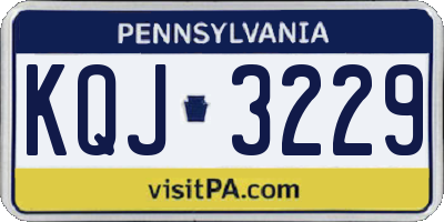 PA license plate KQJ3229