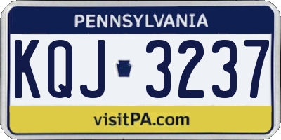 PA license plate KQJ3237