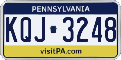 PA license plate KQJ3248