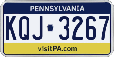 PA license plate KQJ3267