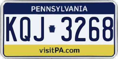 PA license plate KQJ3268