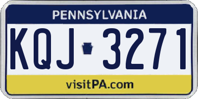 PA license plate KQJ3271