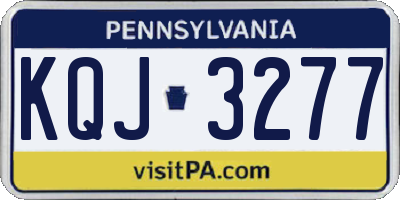 PA license plate KQJ3277