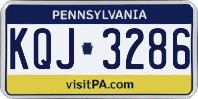 PA license plate KQJ3286