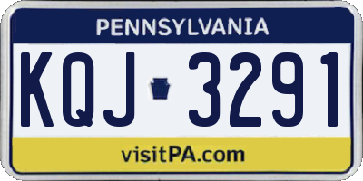 PA license plate KQJ3291