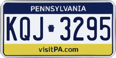 PA license plate KQJ3295