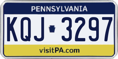PA license plate KQJ3297