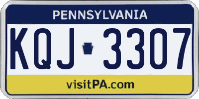 PA license plate KQJ3307