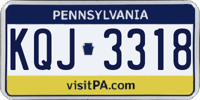 PA license plate KQJ3318