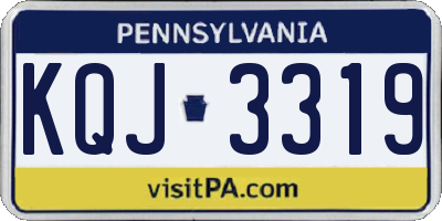 PA license plate KQJ3319