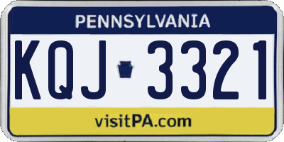 PA license plate KQJ3321