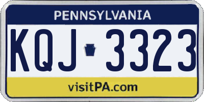 PA license plate KQJ3323