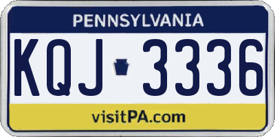 PA license plate KQJ3336