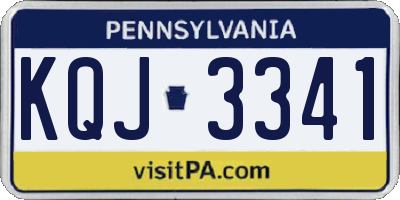 PA license plate KQJ3341
