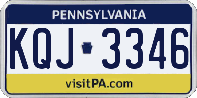 PA license plate KQJ3346
