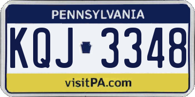 PA license plate KQJ3348