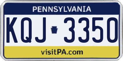 PA license plate KQJ3350