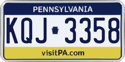 PA license plate KQJ3358