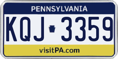 PA license plate KQJ3359