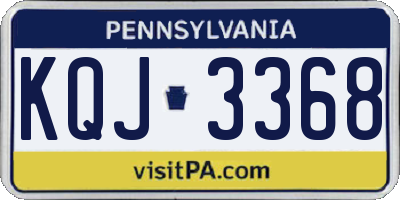 PA license plate KQJ3368
