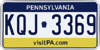 PA license plate KQJ3369