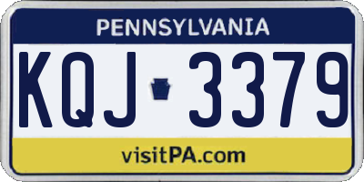 PA license plate KQJ3379