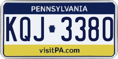 PA license plate KQJ3380