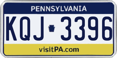 PA license plate KQJ3396