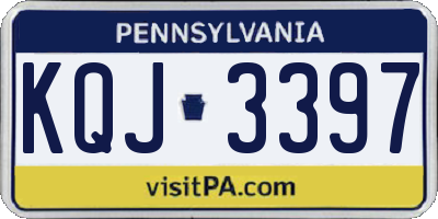 PA license plate KQJ3397
