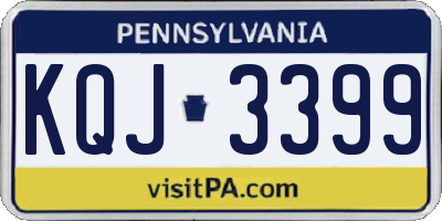PA license plate KQJ3399