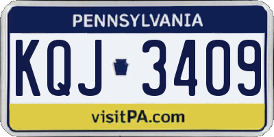 PA license plate KQJ3409