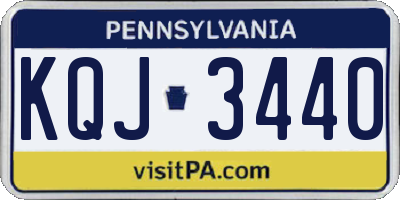 PA license plate KQJ3440