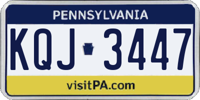 PA license plate KQJ3447