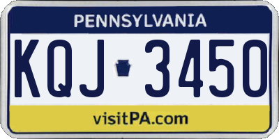 PA license plate KQJ3450