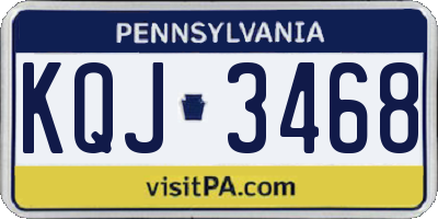 PA license plate KQJ3468