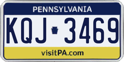 PA license plate KQJ3469