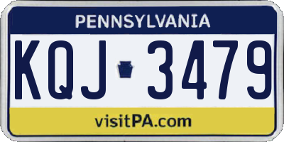 PA license plate KQJ3479